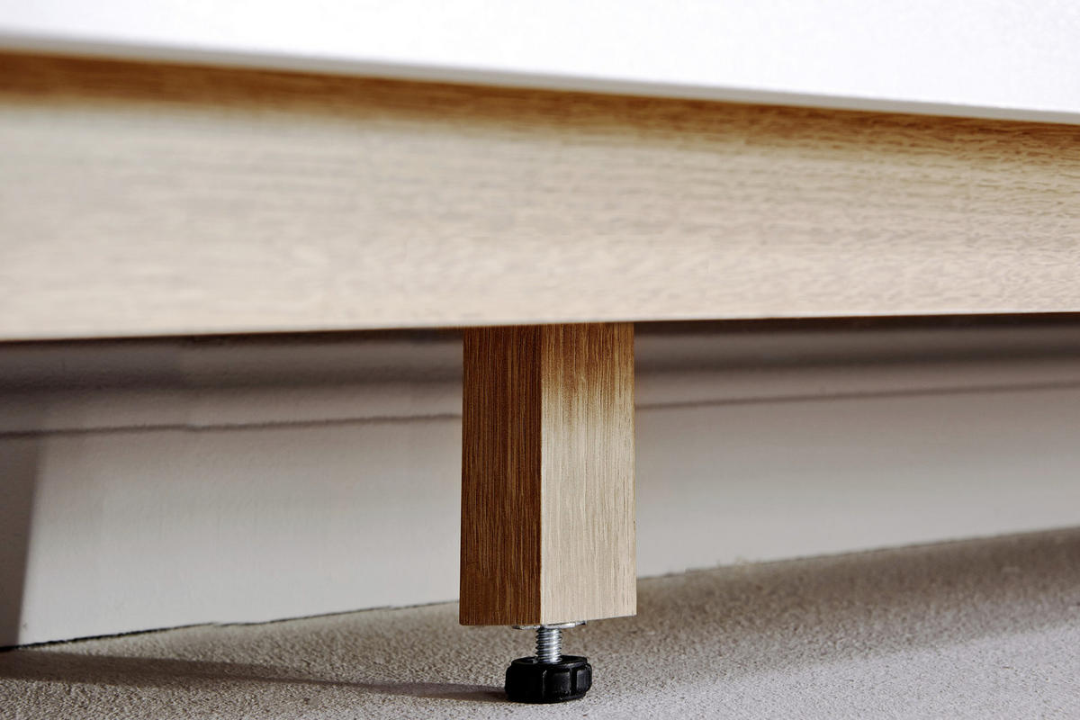 SIDEBOARD  in 180/77/39 cm  - Eichefarben/Alufarben, KONVENTIONELL, Holzwerkstoff/Metall (180/77/39cm) - Livetastic