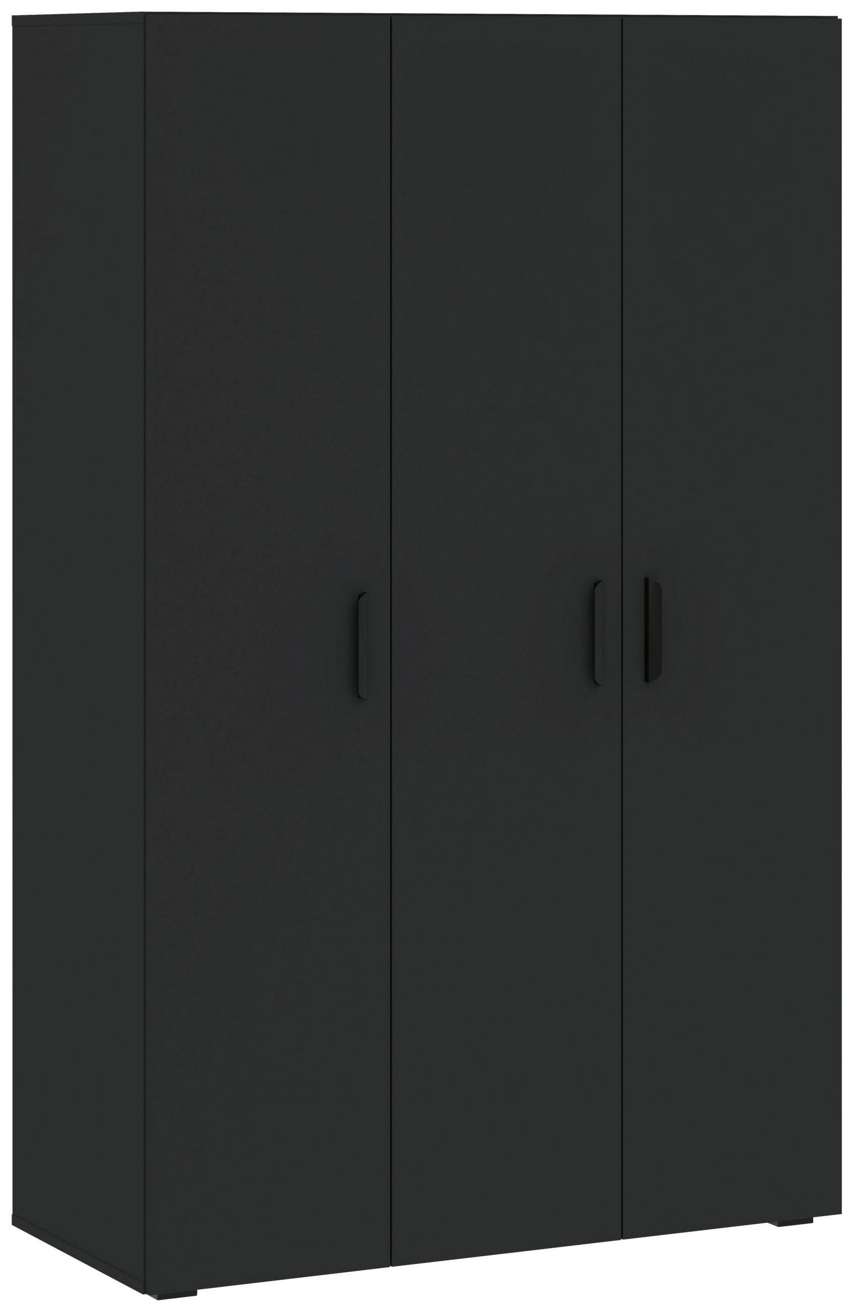 DREHTÜRENSCHRANK  in Anthrazit  - Anthrazit/Schwarz, KONVENTIONELL, Holzwerkstoff/Kunststoff (111/179/52cm) - Carryhome