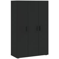 GARDEROB MED GÅNGJÄRN 111/179/52 cm 3-dörrar - svart/antracit, Klassisk, trämaterial/plast (111/179/52cm) - Best Price
