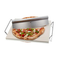 KAMEN ZA PIZZU  metal, kamen  Darioso  - prirodne boje/boje oplemenjenog čelika, Basics, kamen/metal (38/30/1cm) - Gefu