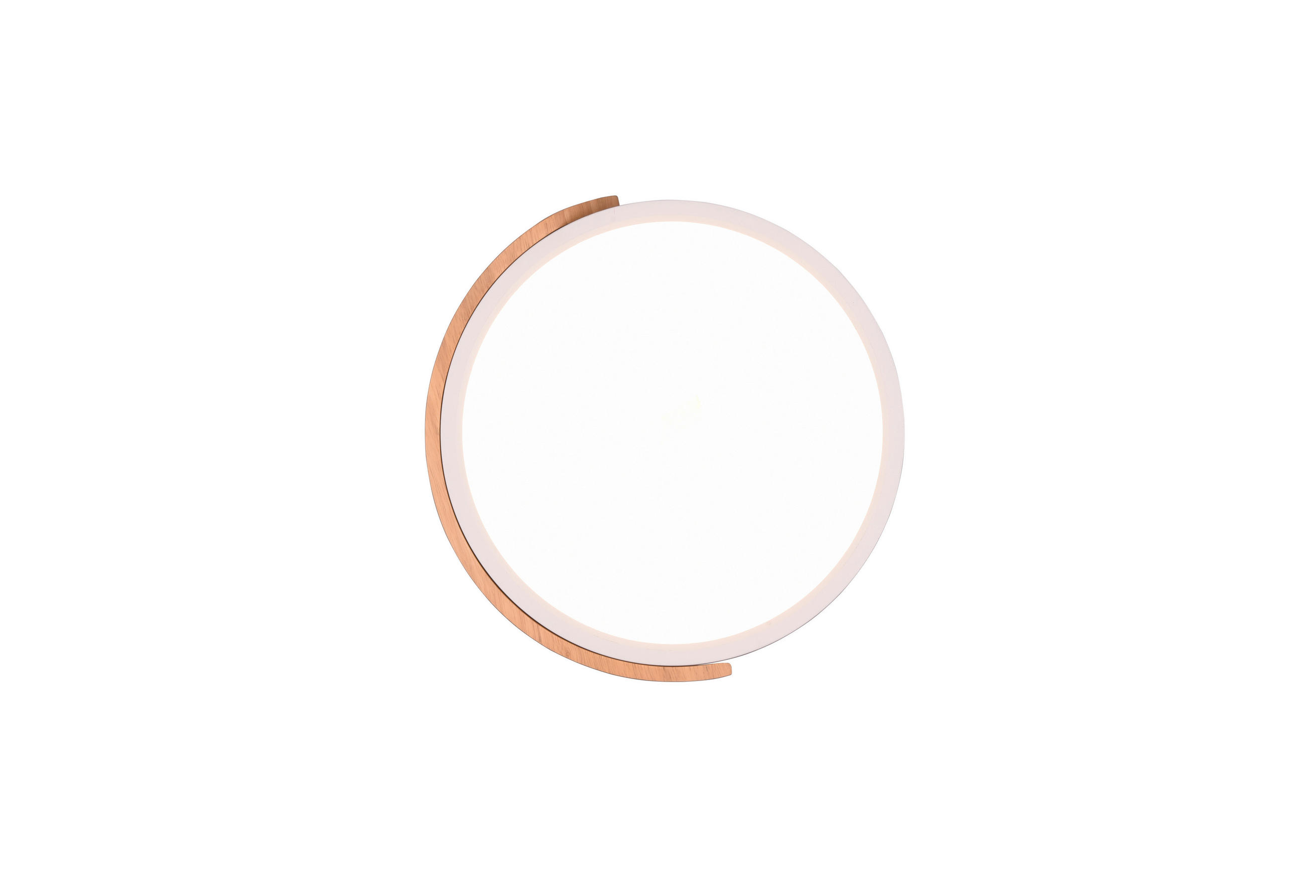 PLAFONIERĂ CU LED - maro/alb, Basics, plastic/lemn (31,5/3,5cm)