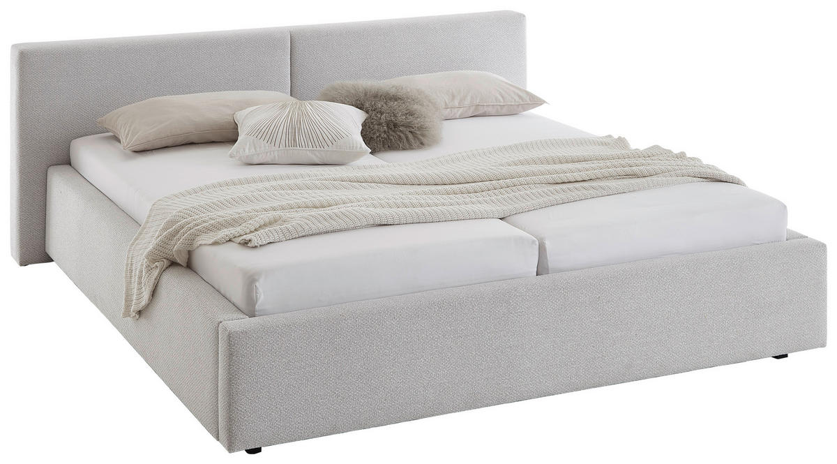 POLSTERBETT 160/200 cm  in Hellgrau  - Hellgrau, Basics, Textil (160/200cm) - Boxxx