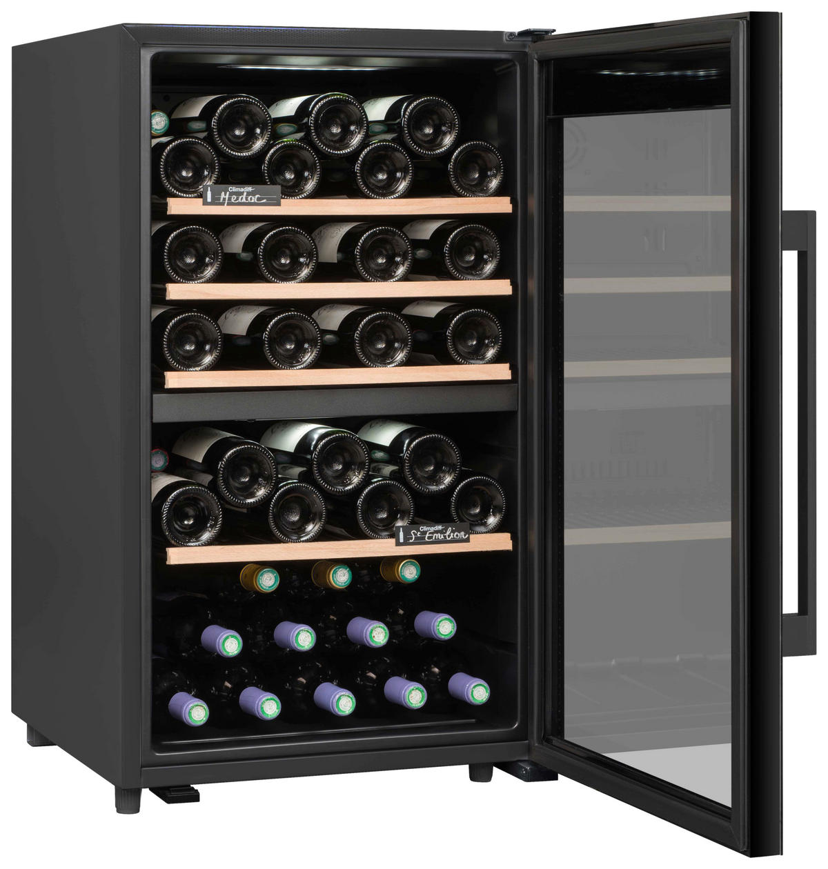 WEINKÜHLSCHRANK CLD55B1  - Schwarz, Basics, Glas/Metall (85,5/50/54cm)