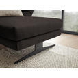 ECKSOFA Dunkelbraun Flachgewebe  - Dunkelbraun/Schwarz, Design, Textil/Metall (279-327/176-217cm) - Dieter Knoll