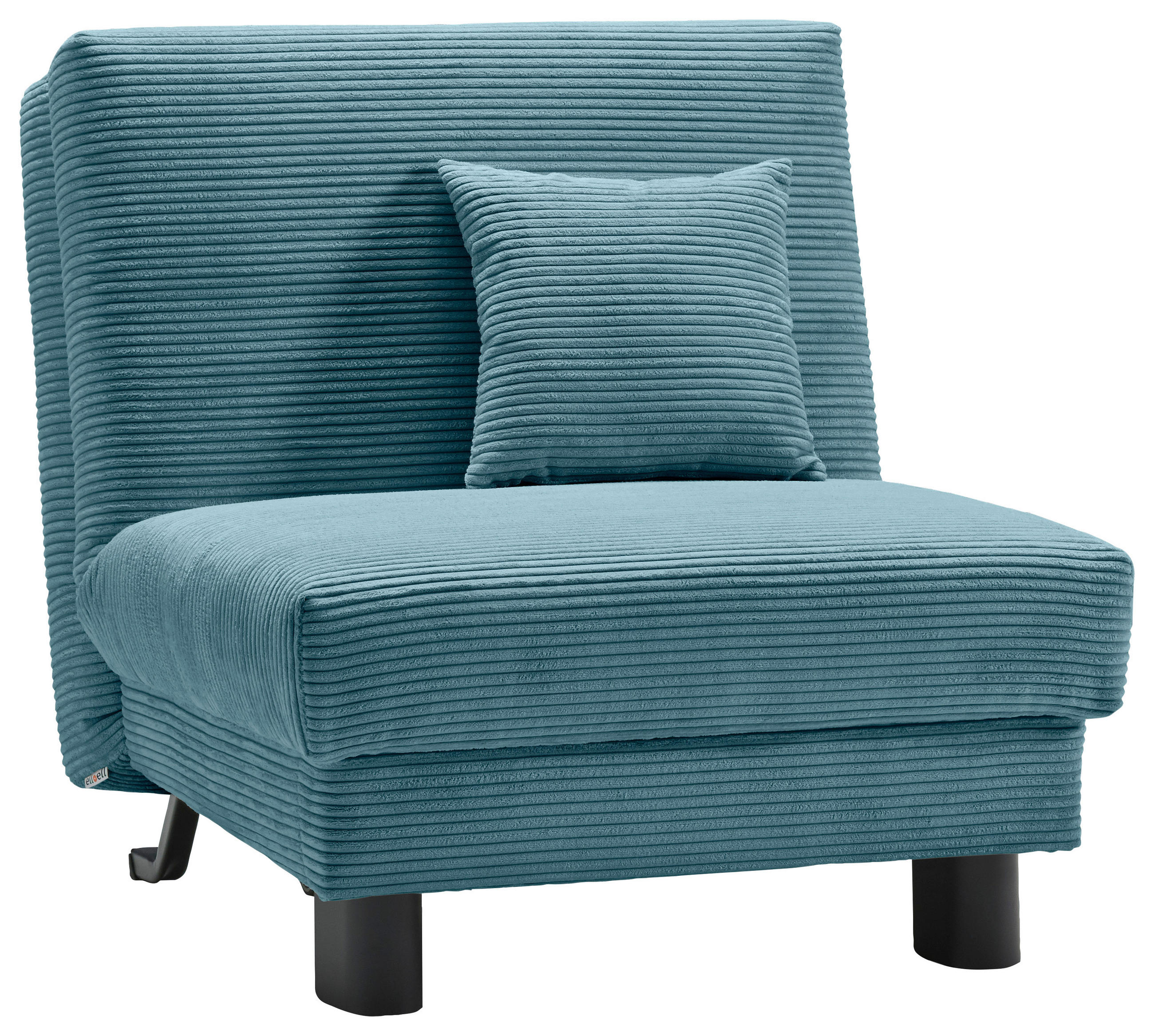 SCHLAFSESSEL Cord Petrol    - Petrol/Schwarz, Design, Textil/Metall (85/85/100cm) - Carryhome