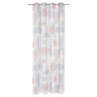 ZAVESA SA KARIKAMA siva, narandžasta - siva/narandžasta, Dizajnerski, tekstil (140/245cm) - Esposa
