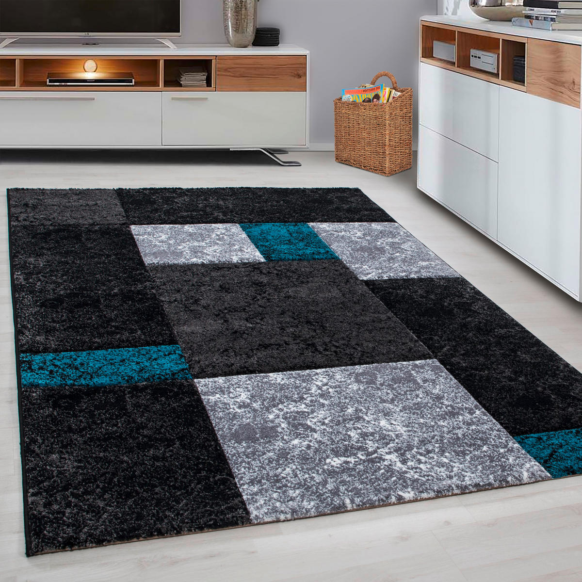 LÄUFER 80/300 cm Hawaii 1330  - Türkis, KONVENTIONELL, Textil (80/300cm) - Novel