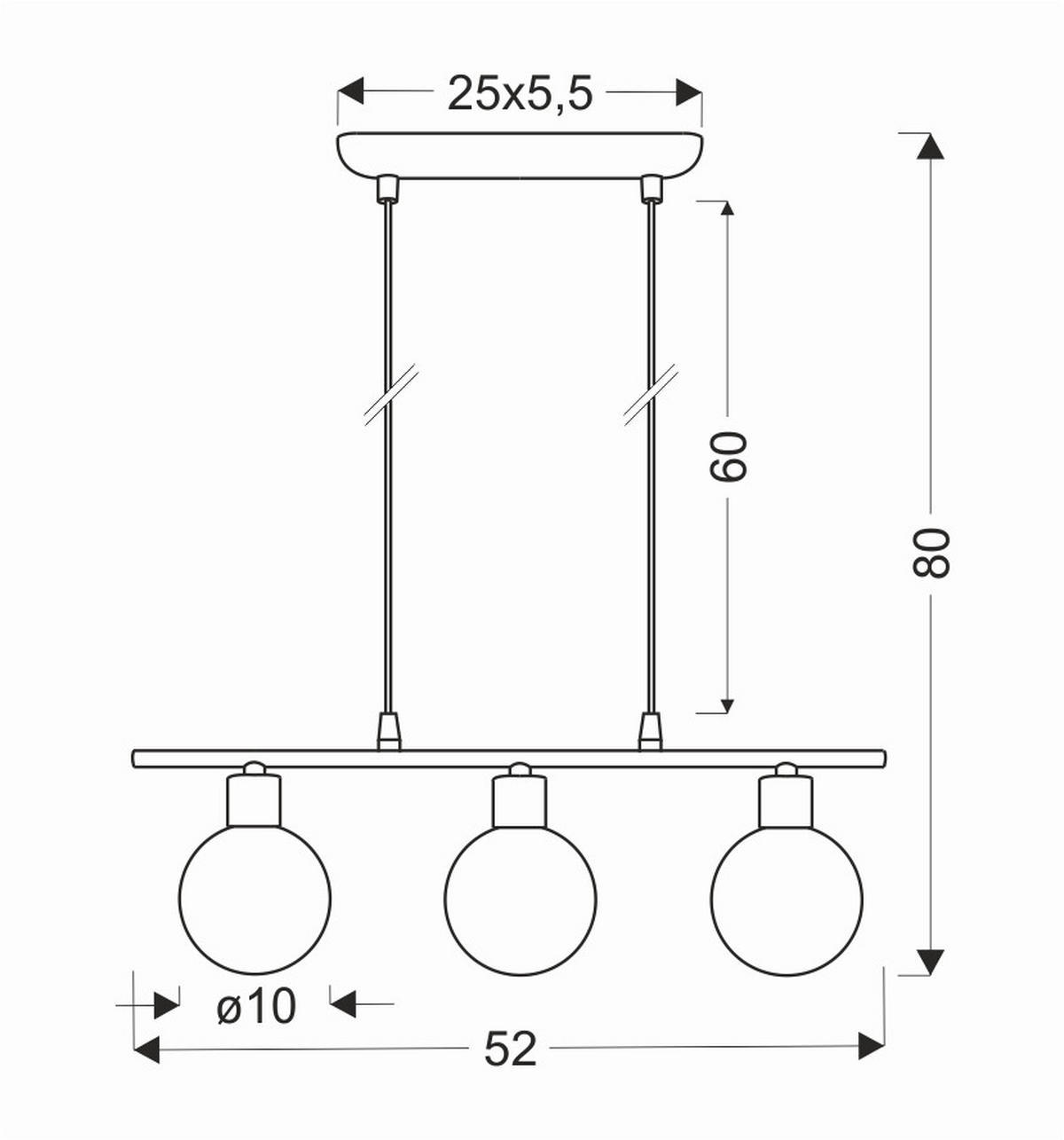 HÄNGELEUCHTE 10/52/80 cm   - Chromfarben, Basics, Metall (10/52/80cm)