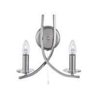 WANDLEUCHTE Ascona 30/29 cm   - Silberfarben, KONVENTIONELL, Glas/Metall (30/29cm) - Searchlight