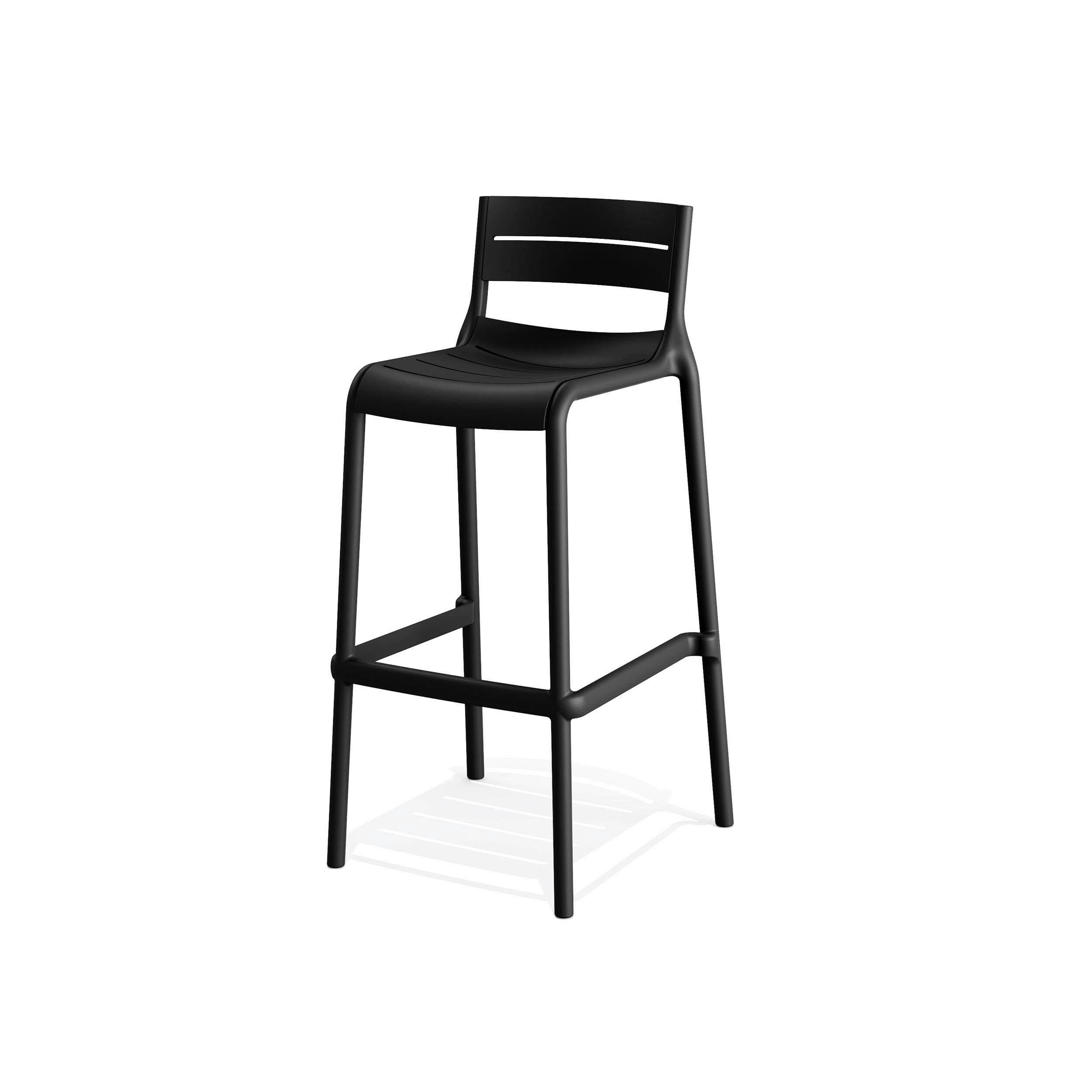 GARTENSTUHL-SET Kunststoff Schwarz  - Schwarz, MODERN, Kunststoff (49/100/49cm)
