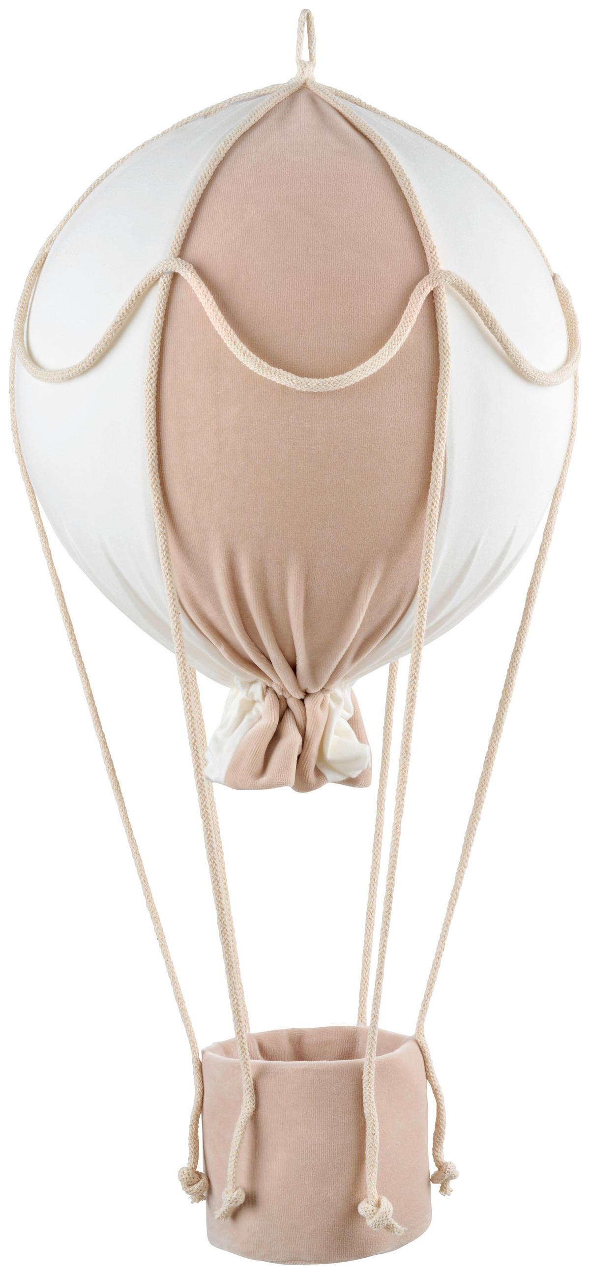 DEKOHÄNGER  - Taupe/Weiß, Trend, Textil (30cm) - Patinio