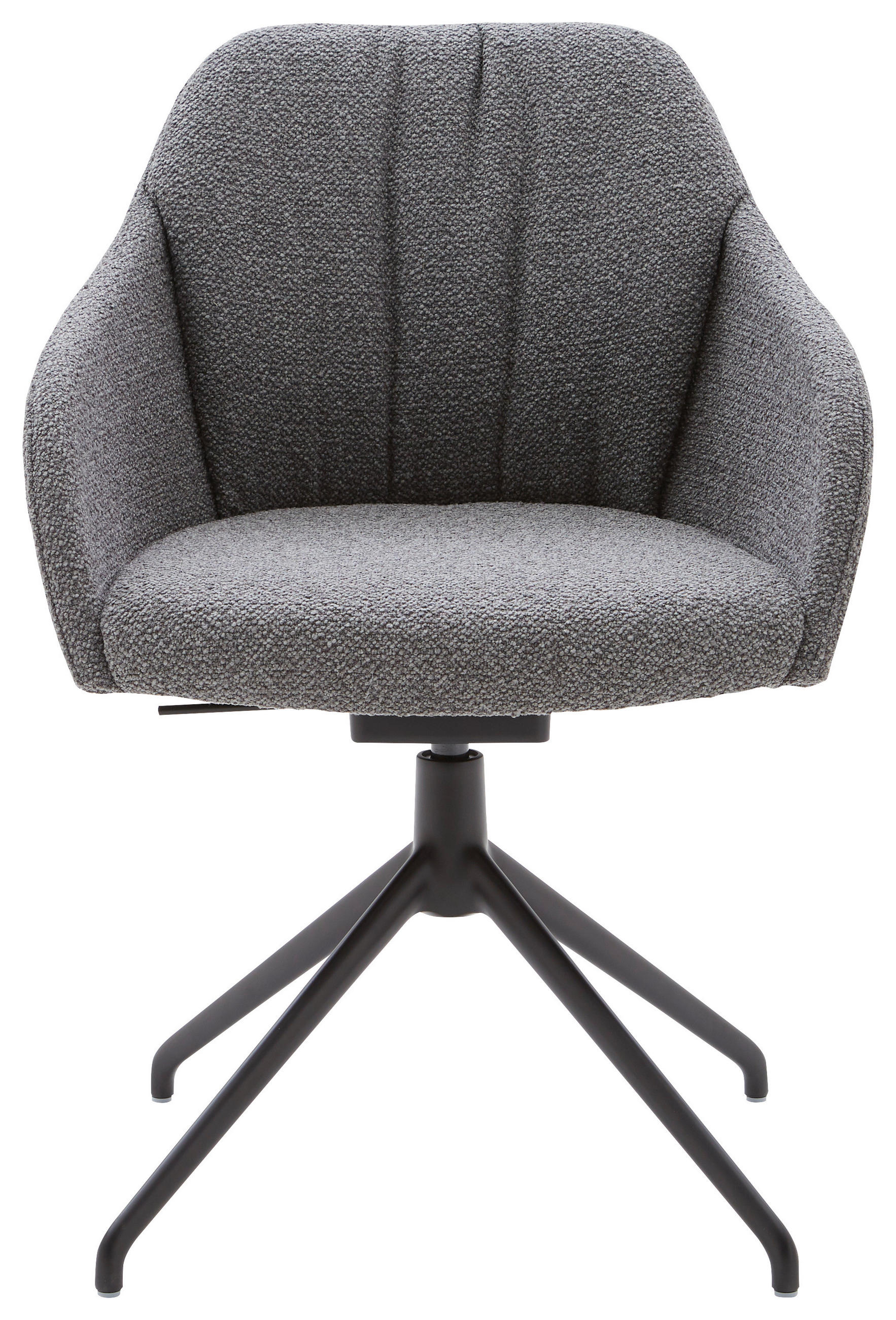 ARMLEHNSTUHL  in Aluminium Flachgewebe  - Schwarz/Grau, Design, Textil/Metall (58/83-86/60cm) - Johann Jakob