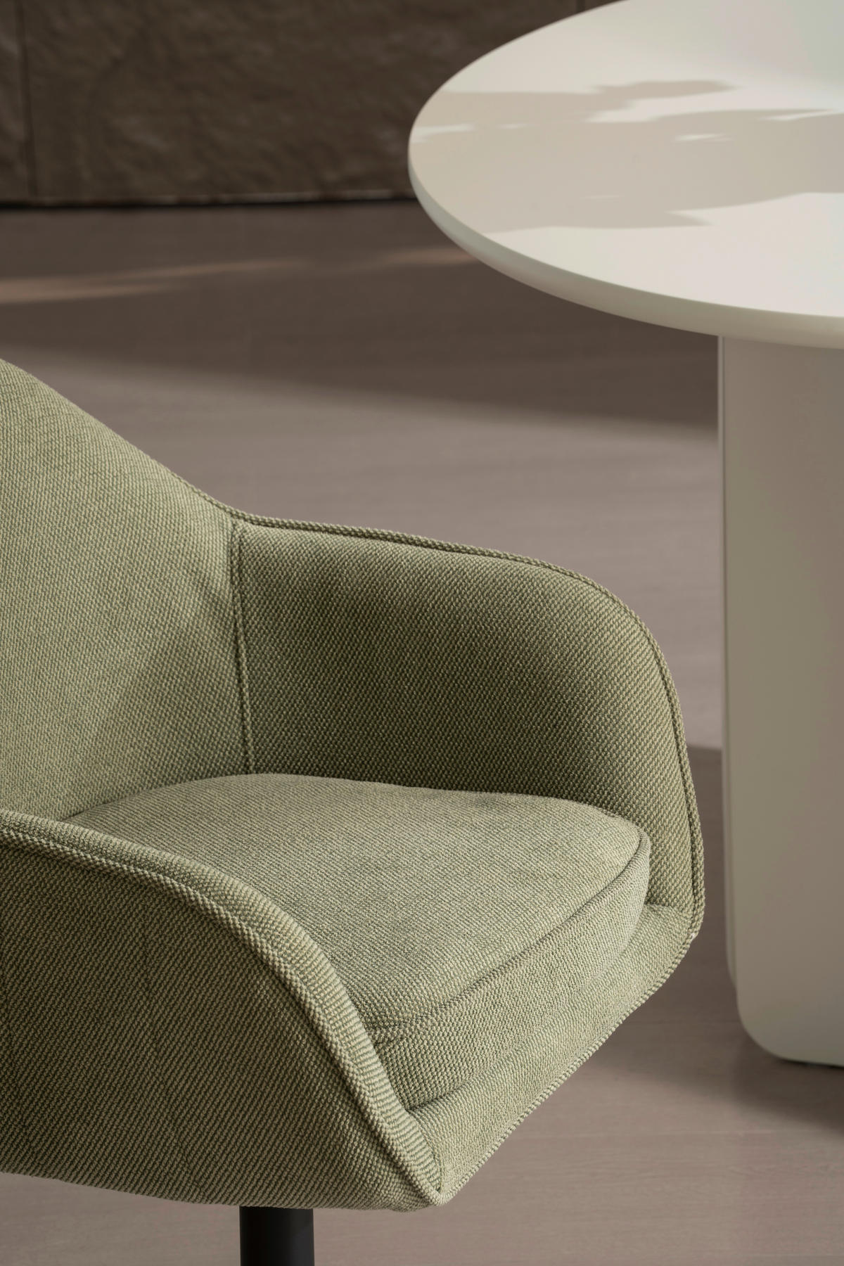 ARMLEHNSTUHL  in Eisen Leinenoptik  - Schwarz/Grün, KONVENTIONELL, Holz/Textil (60/81/62cm) - MID.YOU