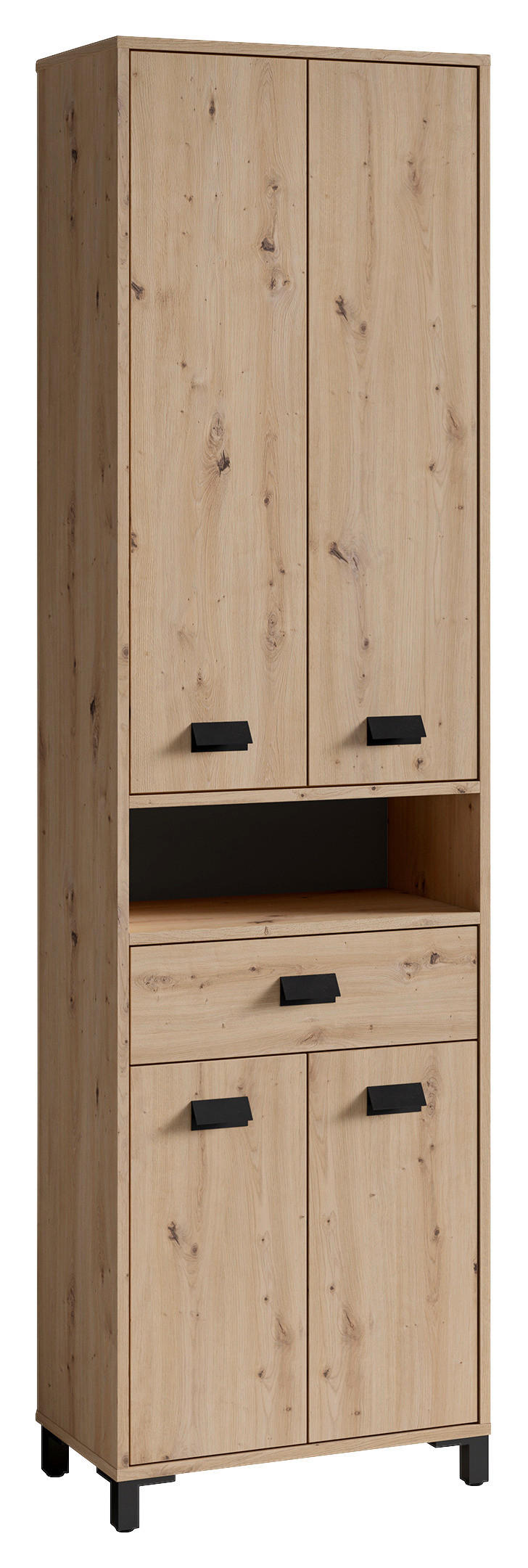 HOCHSCHRANK 54/193/31 cm  - Anthrazit/Schwarz, MODERN, Holzwerkstoff/Kunststoff (54/193/31cm) - MID.YOU