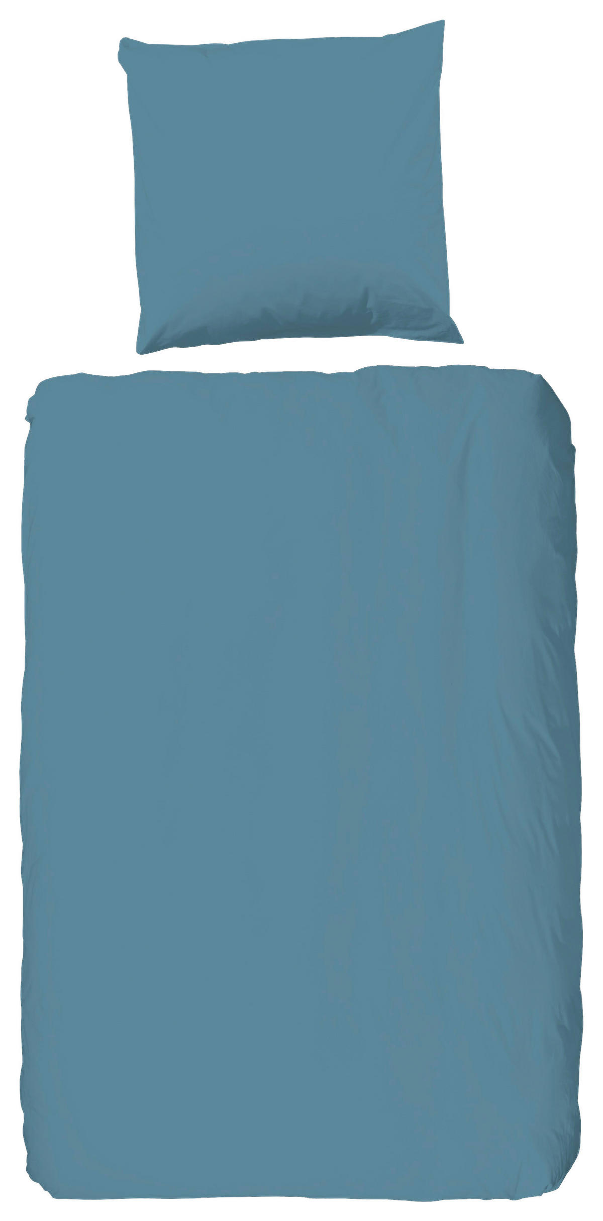 BETTWÄSCHE Uni Adria Blue Renforcé 135/200 cm  - Türkis, Basics, Textil (135/200cm)