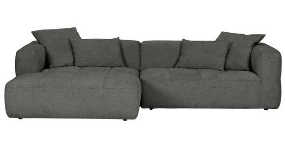 ECKSOFA in Flachgewebe Schwarz  170/280 cm  - Schwarz, KONVENTIONELL, Kunststoff/Textil (170/280cm) - Carryhome