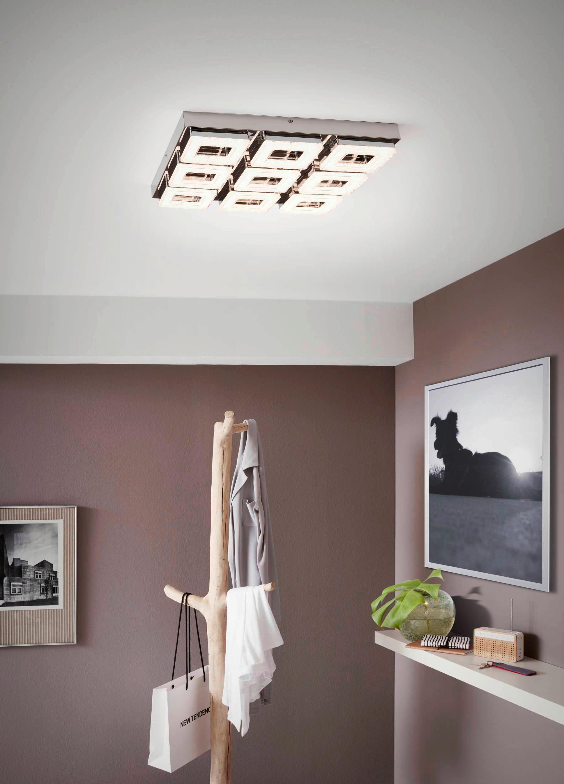 LED-DECKENLEUCHTE Fradelo 44/44/7 cm   - Design, Glas/Metall (44/44/7cm) - Eglo