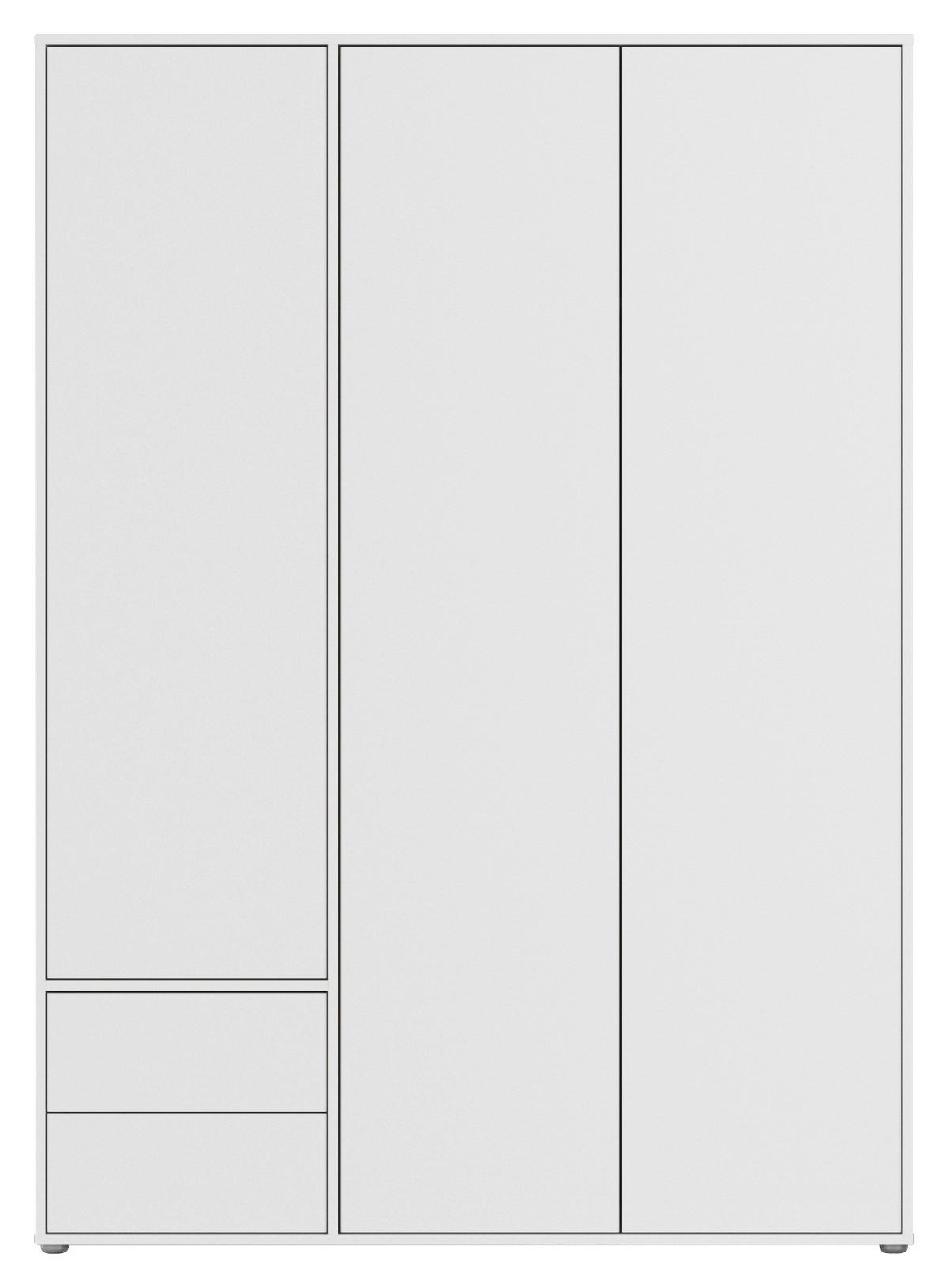 DREHTÜRENSCHRANK in Weiss  - Weiss, Modern, Holzwerkstoff (140/194/53cm) - Rauch Möbel