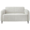 2-SITZER-SOFA in Mikrofaser Weiss  - Weiss/Schwarz, Modern, Textil/Metall (140/76/90cm) - Livetastic