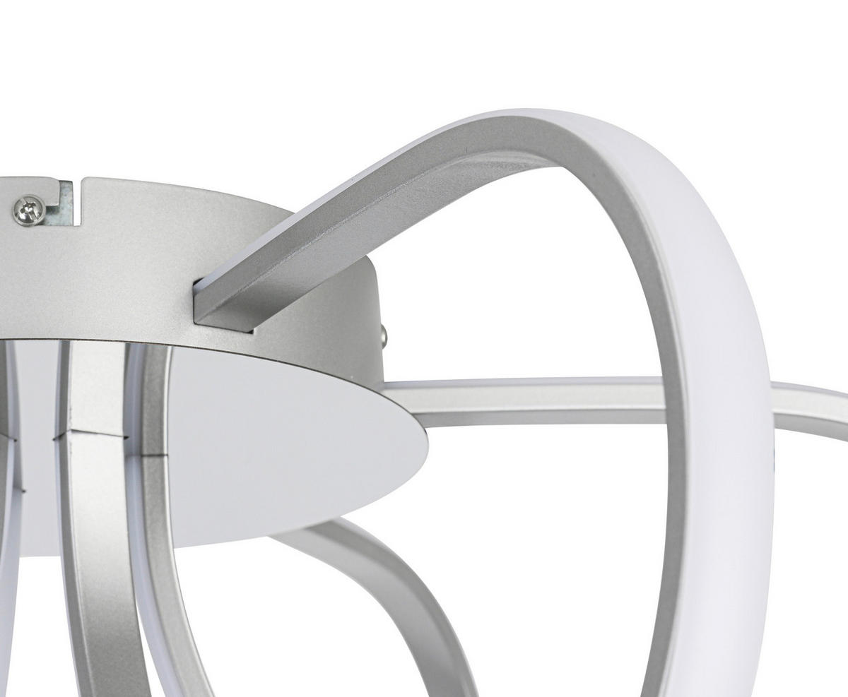 DECKENLEUCHTE  55/22 cm    - Chromfarben/Silberfarben, Trend, Kunststoff/Metall (55/22cm) - Collett's Monde
