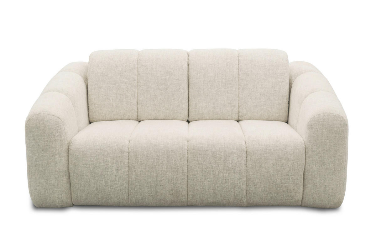 SCHLAFSOFA Chenille Beige  - Beige/Schwarz, MODERN, Kunststoff/Textil (192/85/110cm) - Livetastic