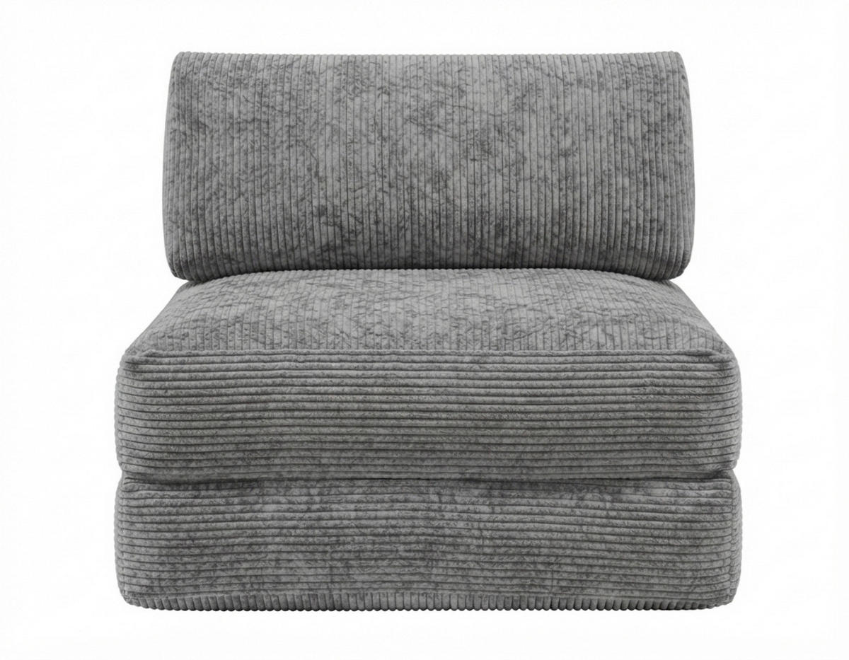 SCHLAFSESSEL Cord Dunkelgrau Rückenkissen  - Dunkelgrau, KONVENTIONELL, Textil (85/80/85cm) - Xora