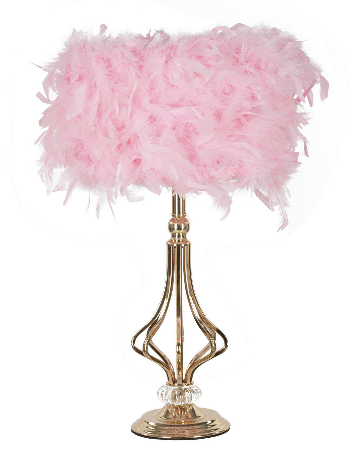 TISCHLEUCHTE - Pink/Weiß, Basics, Kunststoff/Metall (25/54/25cm)