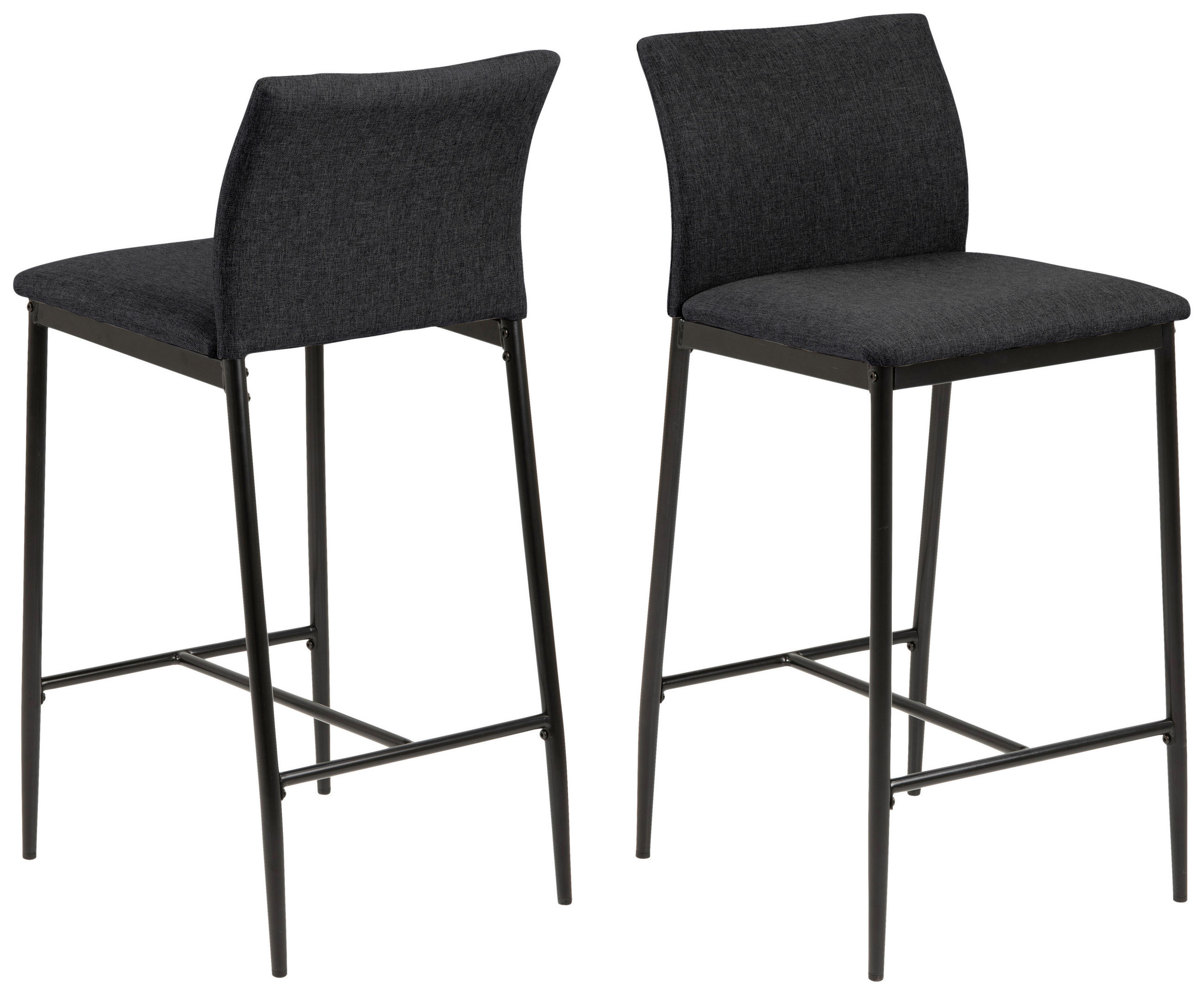 TRESENSTUHL in Grau  - Schwarz/Grau, KONVENTIONELL, Textil/Metall (41/90,5/48,5cm) - MID.YOU