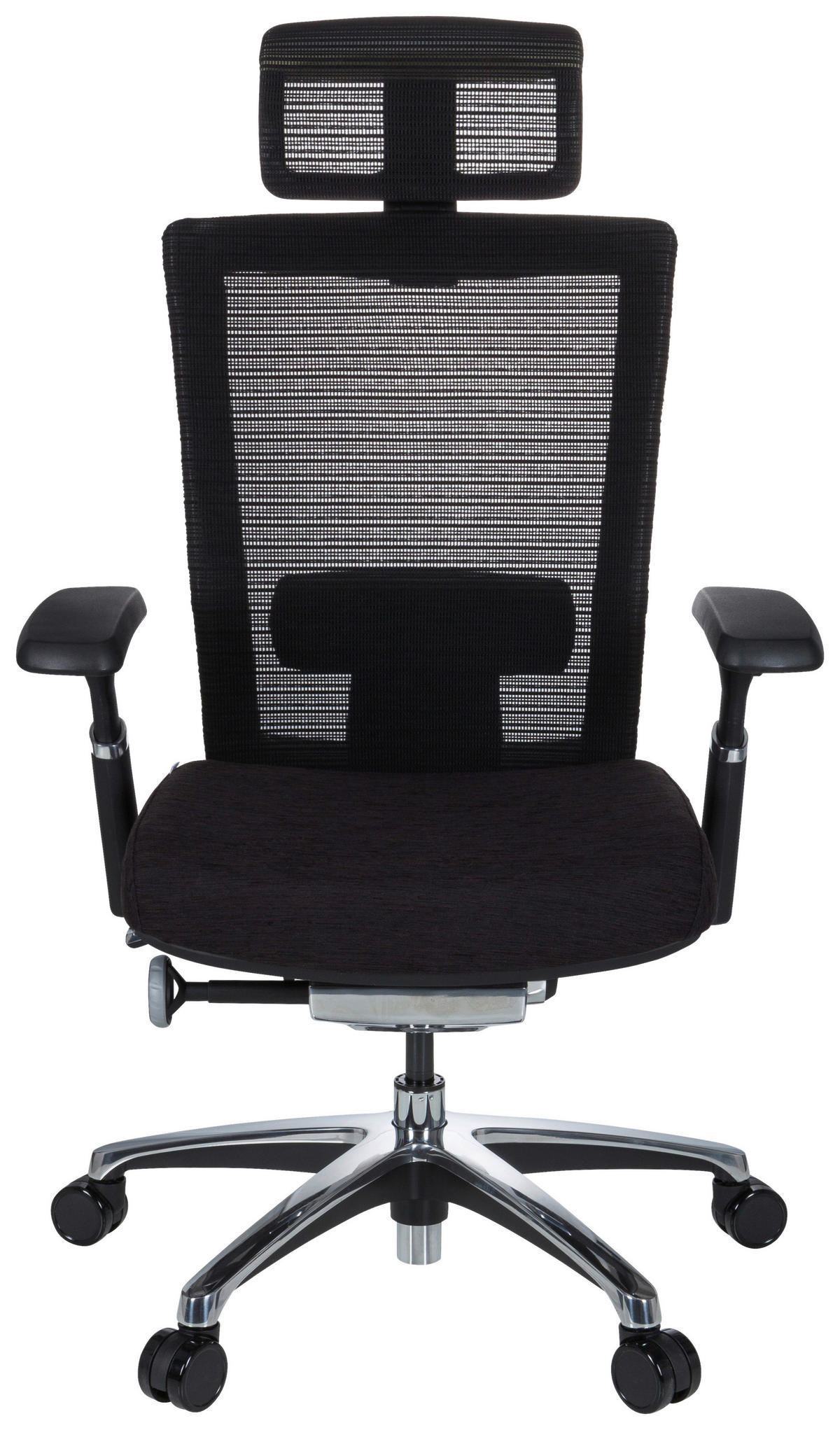 SNURRSTOL  i nätklädsel, flatväv svart  - silver/svart, Modern, metall/textil (65/133/60cm) - MID.YOU