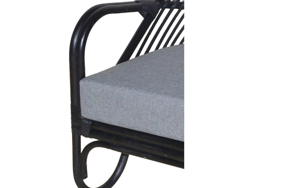 RELAXSESSEL Flachgewebe Sitzkissen    - Schwarz, Natur, Holz/Textil (72/70/80,5cm) - MID.YOU