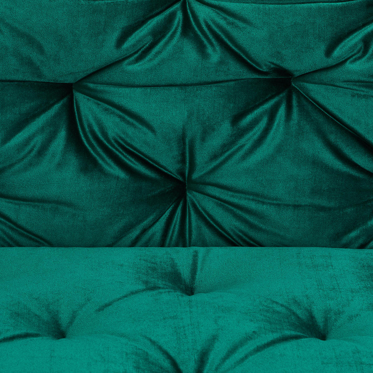 SITZBANK 160/84/69 cm Samt Grün, Schwarz Pappel Sperrholz  - Schwarz/Grün, MODERN, Holz/Textil (160/84/69cm) - Livetastic