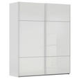 SCHWEBETÜRENSCHRANK 162/223/68 cm 2-türig Grau, Weiß  - Weiß/Grau, KONVENTIONELL, Glas/Holzwerkstoff (162/223/68cm) - Novel