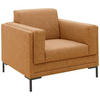 SESSEL Webstoff Messingfarben    - Silberfarben/Messingfarben, Design, Textil/Metall (97/82/90cm) - LOOKS by W.Joop