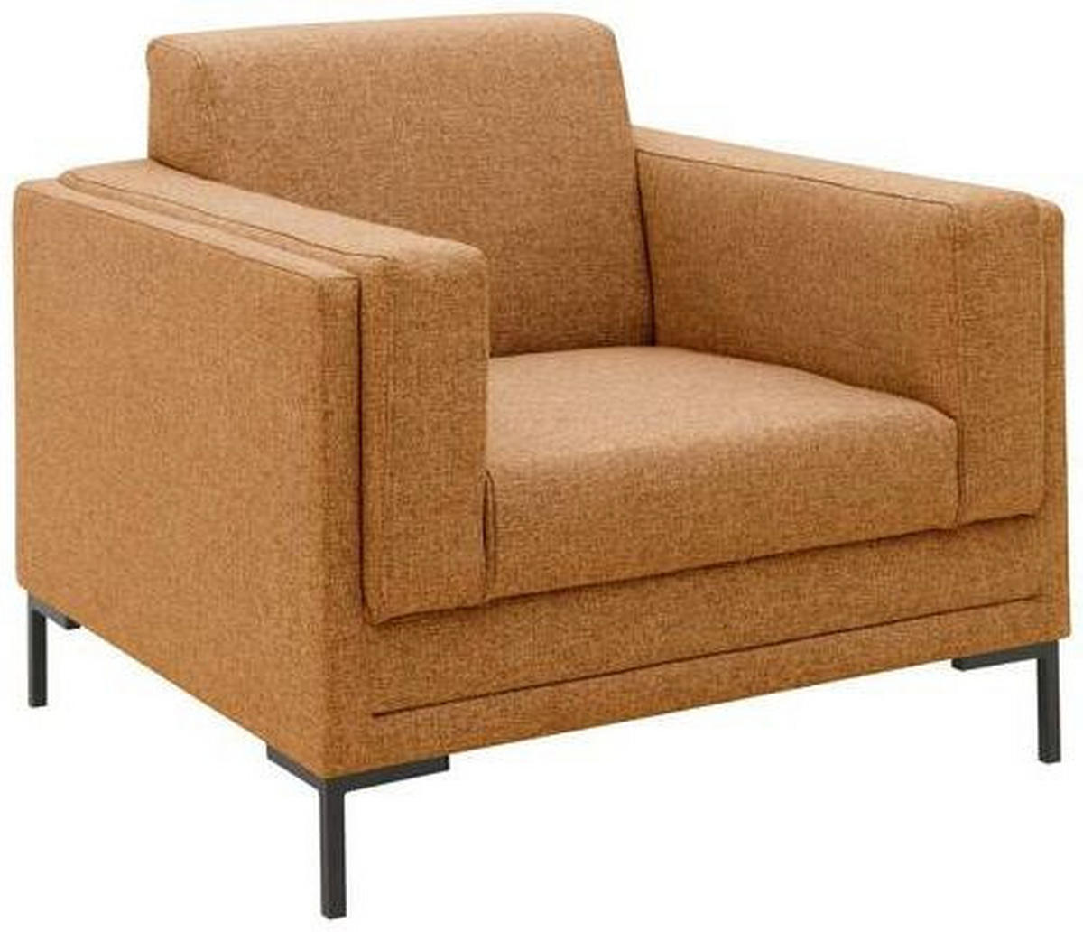 SESSEL Webstoff Messingfarben    - Silberfarben/Messingfarben, Design, Textil/Metall (97/82/90cm) - LOOKS by W.Joop