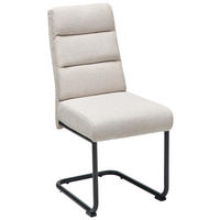 SCHWINGSTUHL  in Eisen Webstoff  - Beige/Schwarz, LIFESTYLE, Holz/Textil (45/94/62cm) - MID.YOU