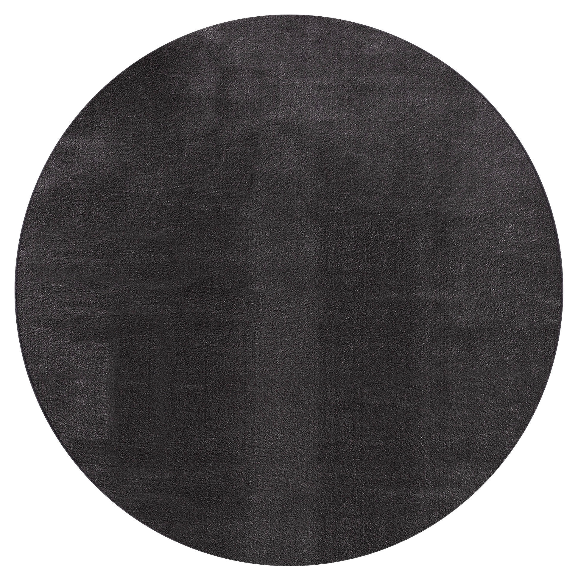 FELLTEPPICH 200 cm Loft Schwarz rund  - Schwarz, KONVENTIONELL, Textil (200cm) - Novel