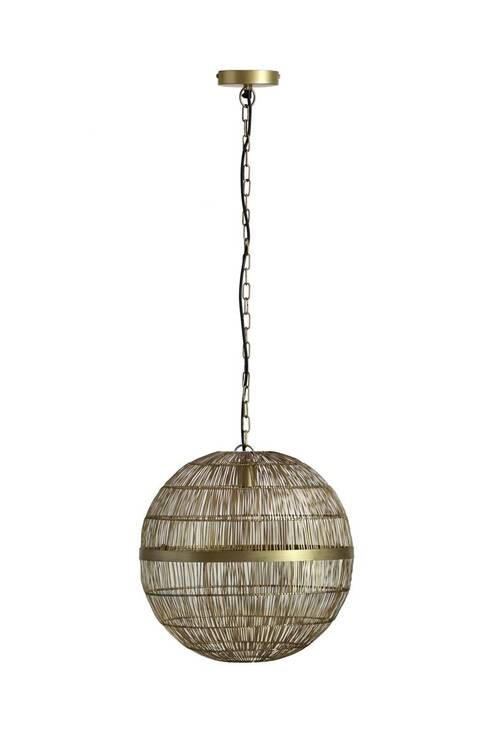 HÄNGLAMPA 40/120 cm  - mässingsfärgad, Klassisk, metall (40/120cm) - Globo