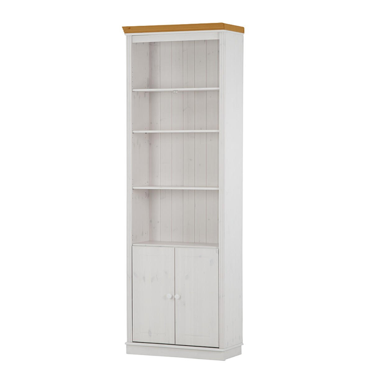 Etajera, 74/223/37 cm, alb, miere,