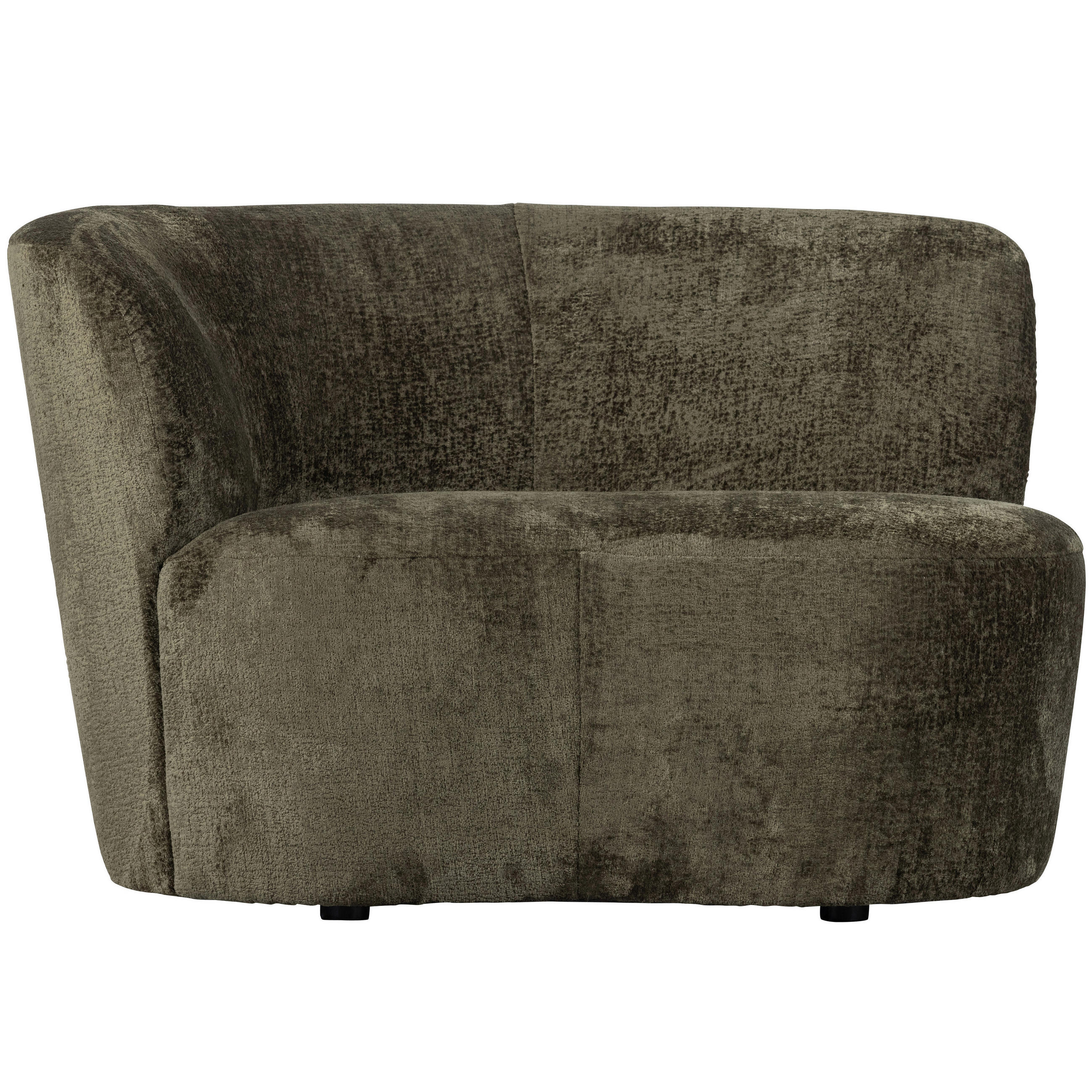 RÉCAMIERE Dunkelgrün Samt  - Dunkelgrün/Schwarz, Design, Kunststoff/Textil (112/73/80cm) - Livetastic
