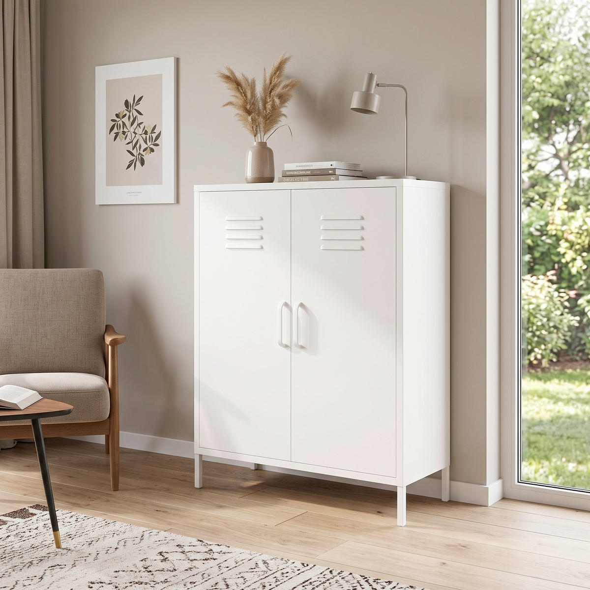 HIGHBOARD Mission District, 80/102/40 cm,  - Weiß, Design, Metall (80/102/40cm) - MID.YOU