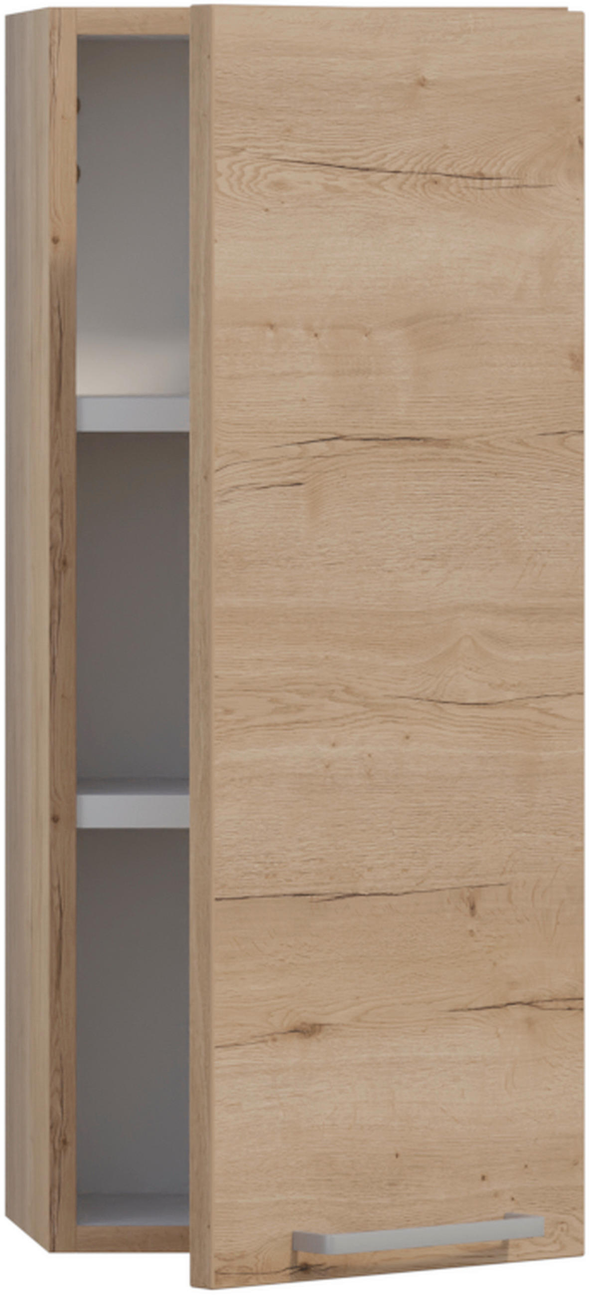 HÄNGESCHRANK 30/72/20,2 cm  - Chromfarben/Eichefarben, MODERN, Glas/Holzwerkstoff (30/72/20,2cm) - Celina Home