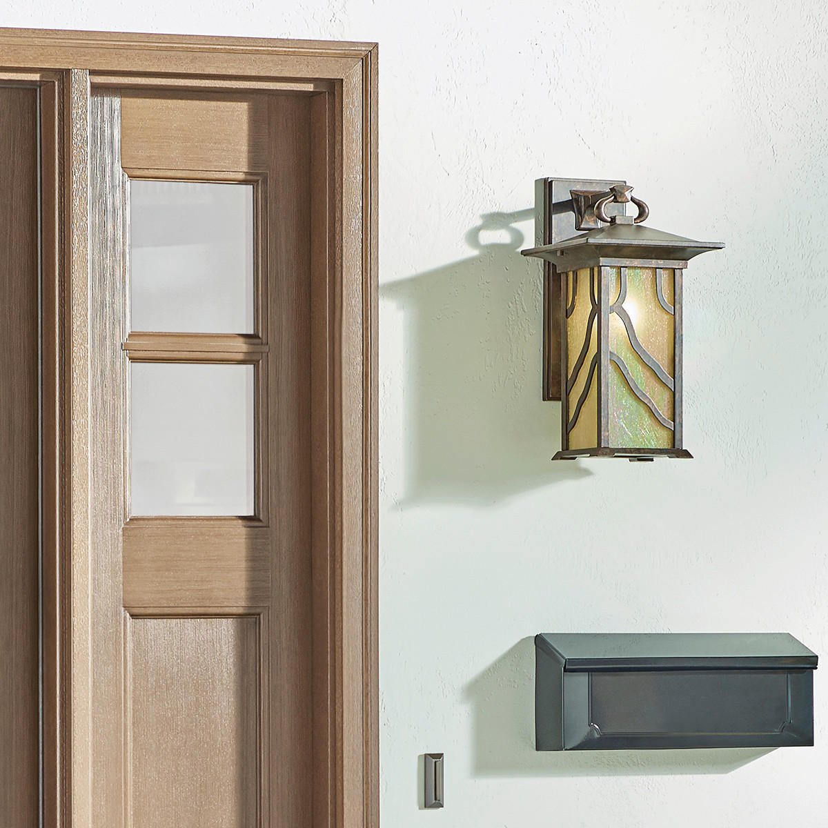AUSSENWANDLEUCHTE - Kupferfarben, Konventionell, Glas/Metall (20,3/22,5/38,6cm) - Elstead Lighting