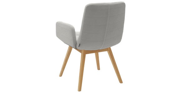 ARMLEHNSTUHL  in Cord  - Greige/Naturfarben, Design, Holz/Textil (61/88/66cm) - Dieter Knoll