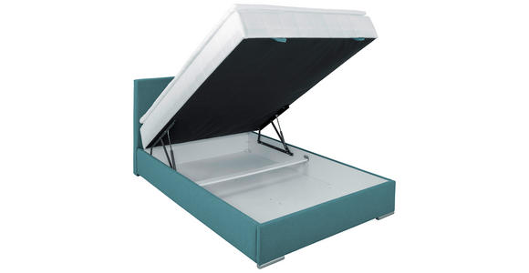 BOXBETT 140/200 cm  in Petrol  - Chromfarben/Petrol, KONVENTIONELL, Kunststoff/Textil (140/200cm) - Carryhome