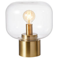 TISCHLEUCHTE 29,5/33,5 cm   - Klar/Bronzefarben, Trend, Glas/Metall (29,5/33,5cm) - Light & Living