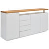 SIDEBOARD 196/92/41,5 cm  in Eichefarben, Weiss  - Weiss/Eichefarben, Konventionell, Holz/Holzwerkstoff (196/92/41,5cm) - Novel