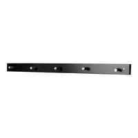 HAKENLEISTE  in Kiefer massiv Schwarz, Chromfarben  - Chromfarben/Schwarz, Basics, Holz/Metall (70/5/2cm) - MID.YOU