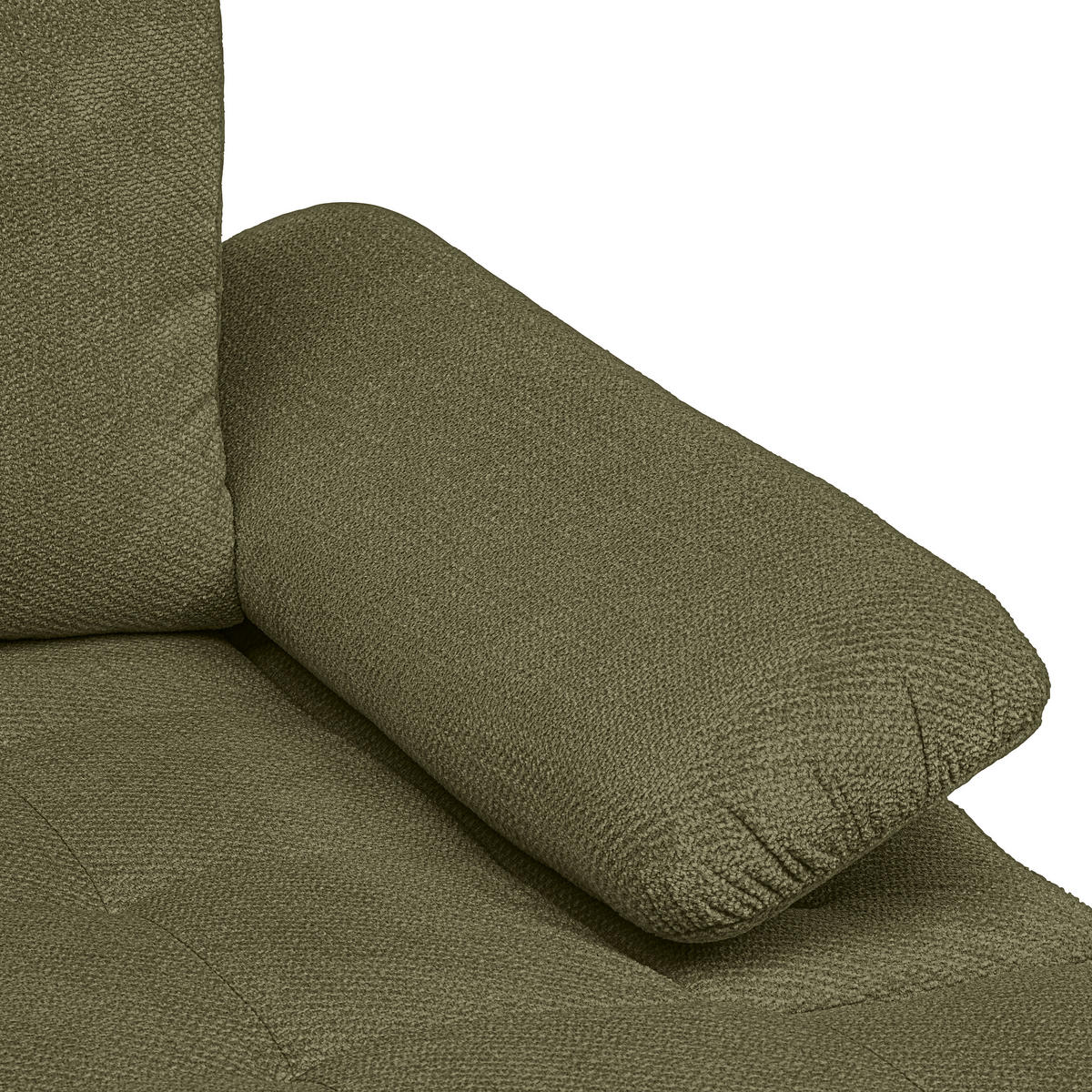 ECKSOFA Olivgrün Webstoff  - Schwarz/Olivgrün, KONVENTIONELL, Kunststoff/Textil (282/162cm) - Carryhome