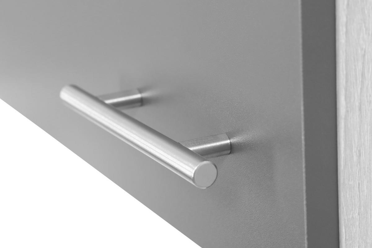 MINIKÖK 100 cm   i ekfärgad, grå  - silver/grå, Basics, metall/trämaterial (100cm) - Respekta