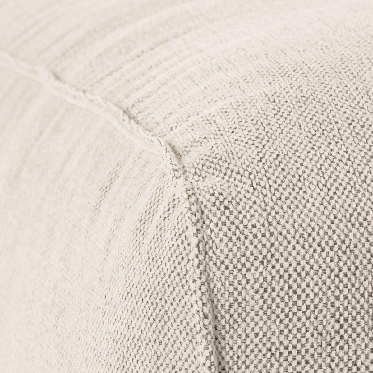 HOCKER Chenille Beige  - Beige/Schwarz, Design, Kunststoff/Textil (94/38/71cm) - home24